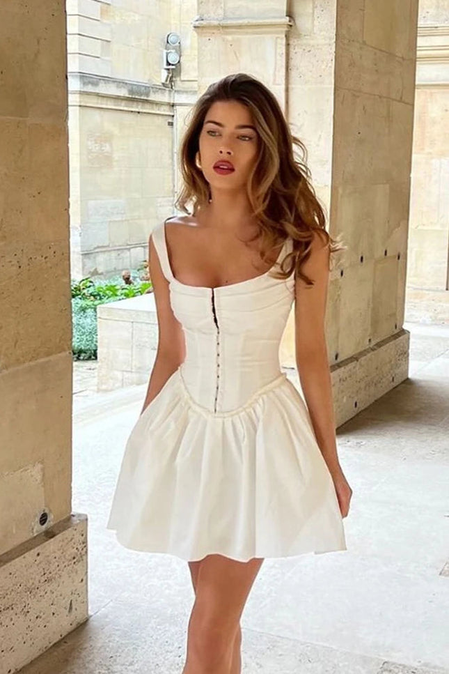 Robe patineuse blanche - Robe Addict