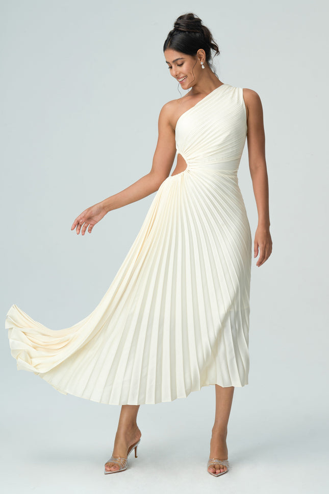 Robe plissée asymétrique - Robe Addict