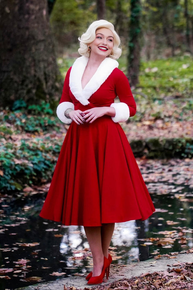 Robe pour noel rouge - Robe Addict
