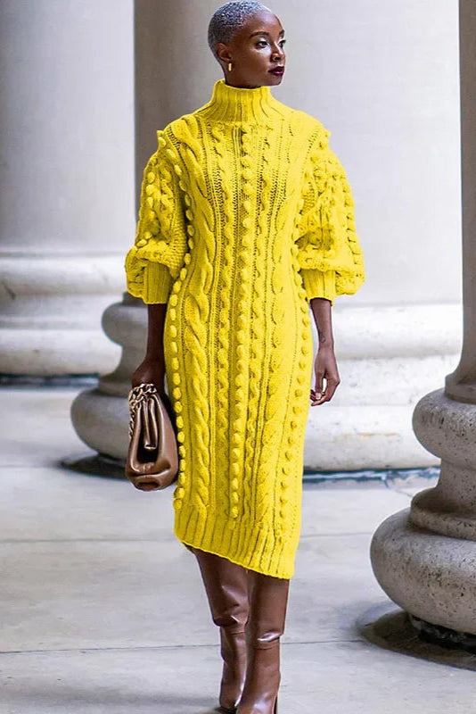 Robe pull jaune - Robe Addict