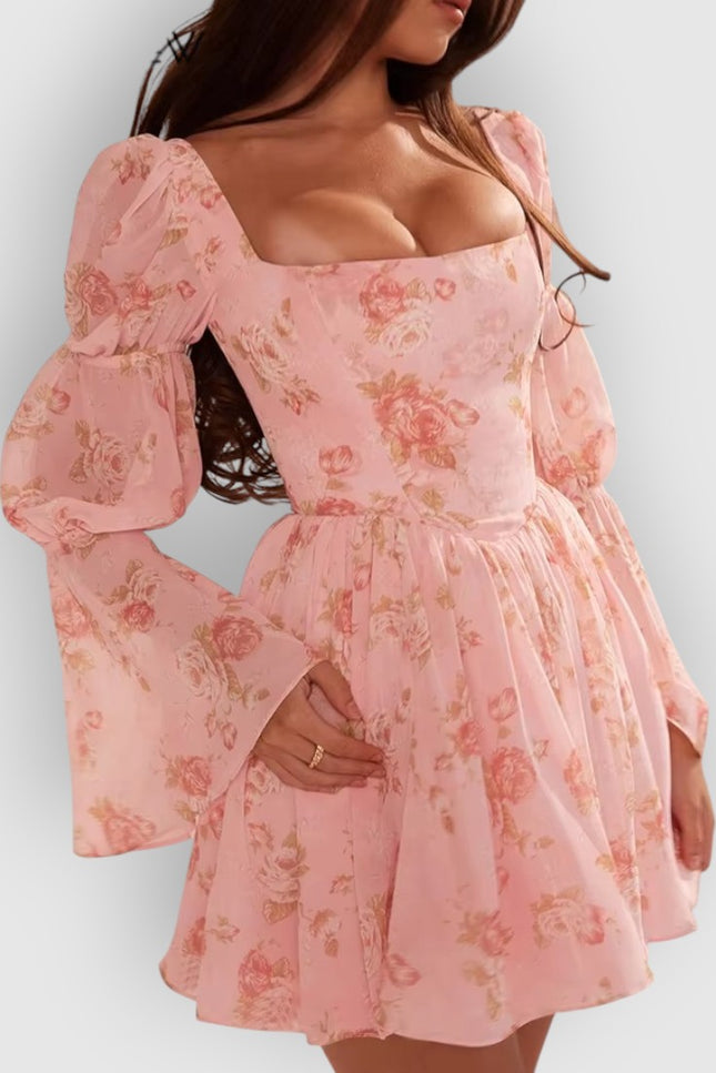Robe rose fleurs - Robe Addict