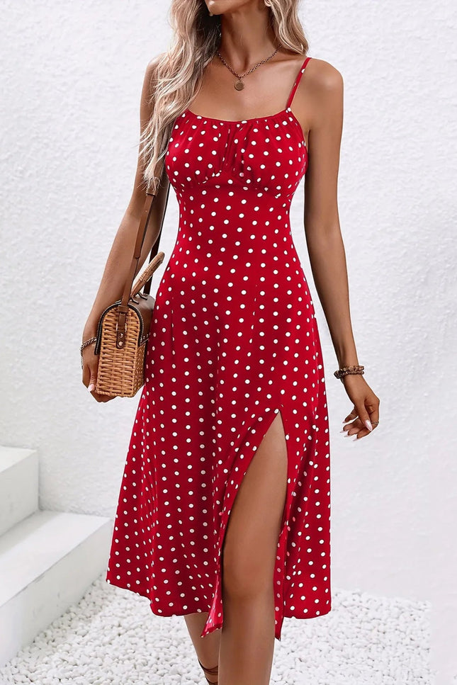 Robe rouge pois blanc - Robe Addict