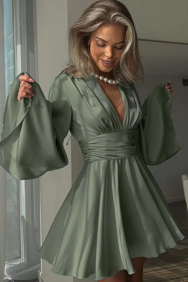 Robe satin plissée - Robe Addict