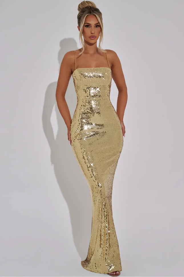 Robe sequin or - Robe Addict