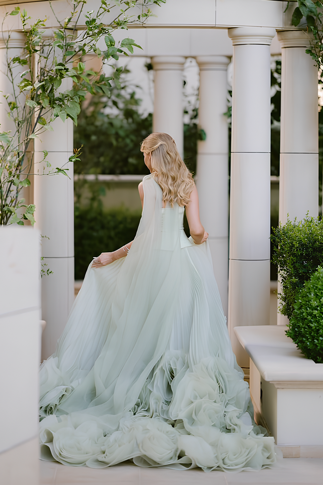 Robe soirée avec tulle travaillé - Robe Addict