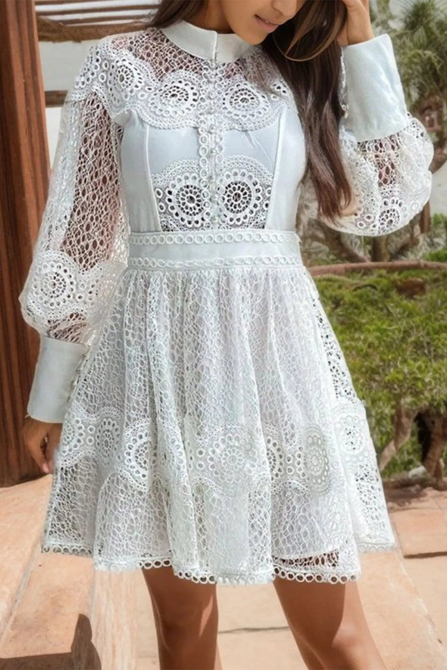 Robe trapèze dentelle - Robe Addict