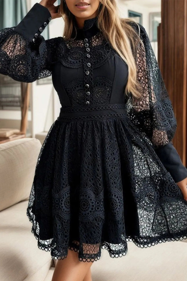 Robe trapèze dentelle - Robe Addict