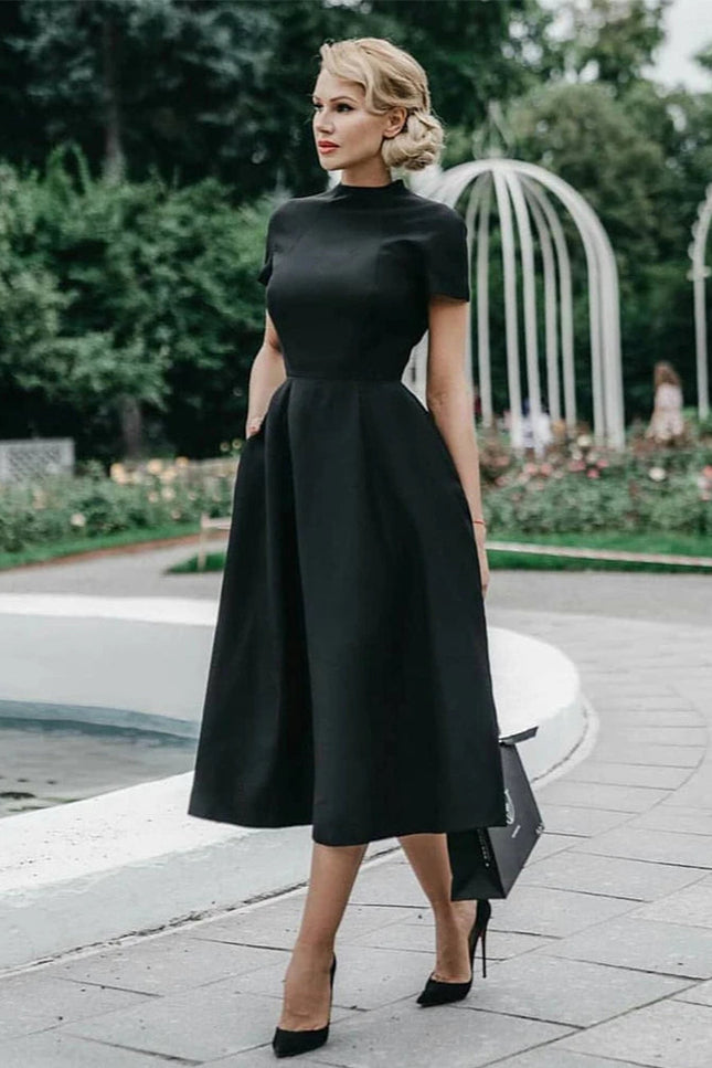 Robe trapeze noire - Robe Addict