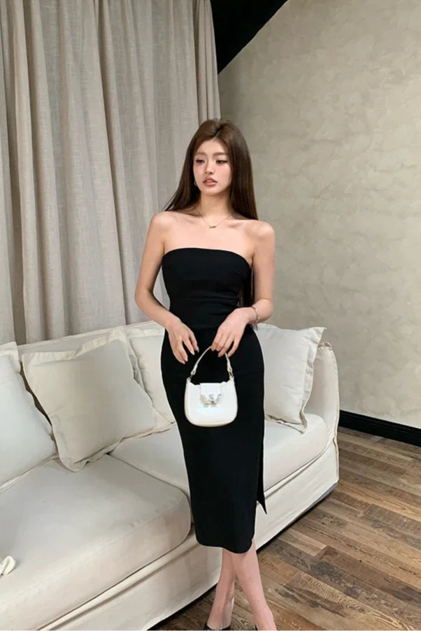 Robe tube noir - Robe Addict