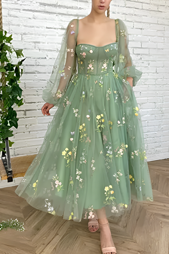 Robe tulle brodée - Robe Addict