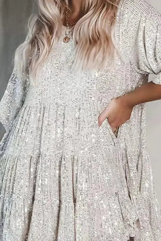 Robe babydoll paillette - Robe Addict