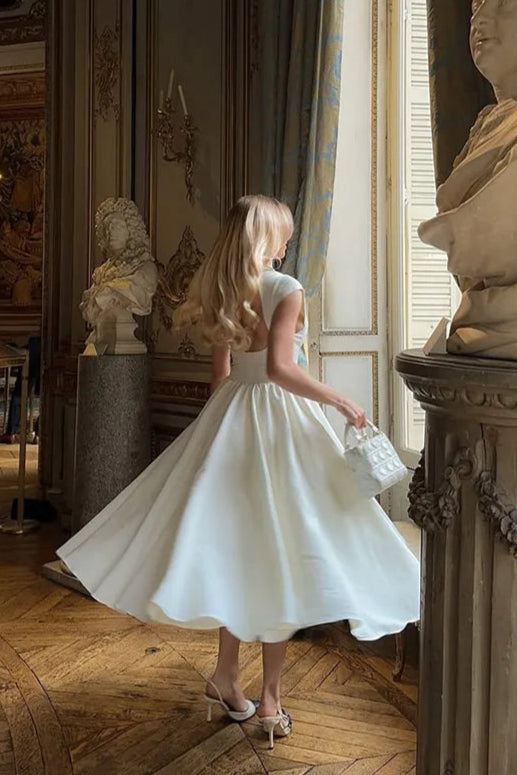 Robe blanche modeste - Robe Addict