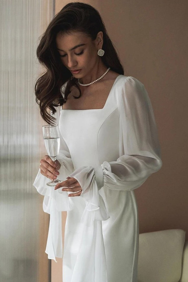 Robe blanche bouffante - Robe Addict