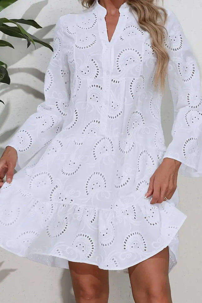 Robe blanche en broderie anglaise - Robe Addict