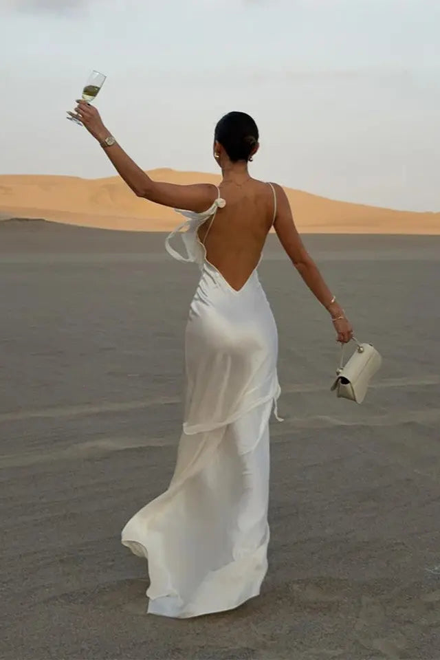 Robe blanche soie - Robe Addict