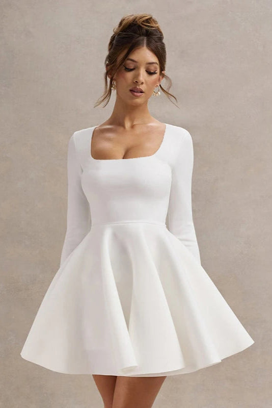 Robe cocktail blanche - Robe Addict