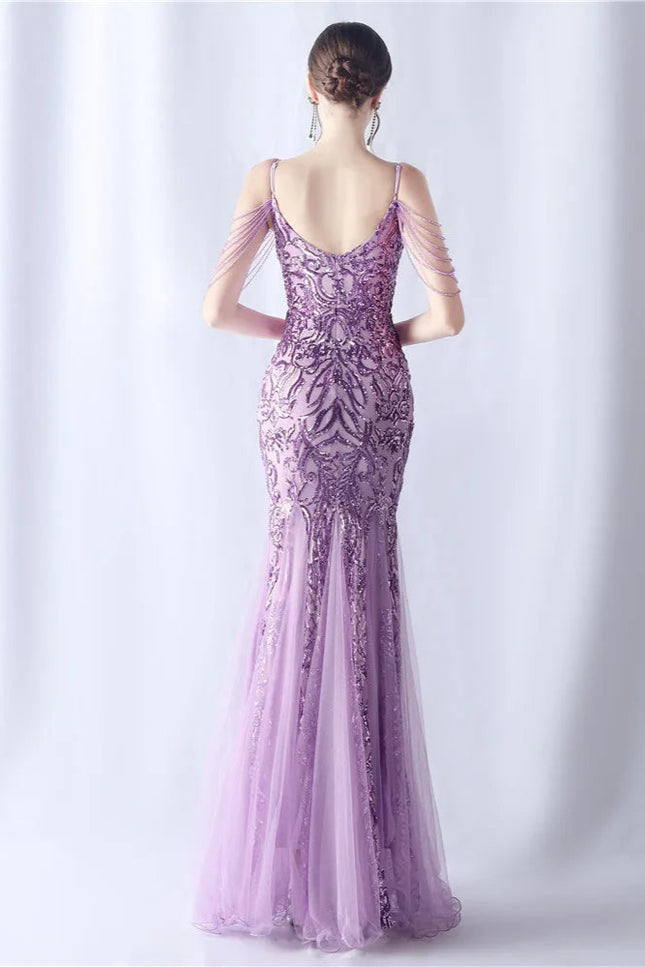 Robe cocktail lilas - Robe Addict