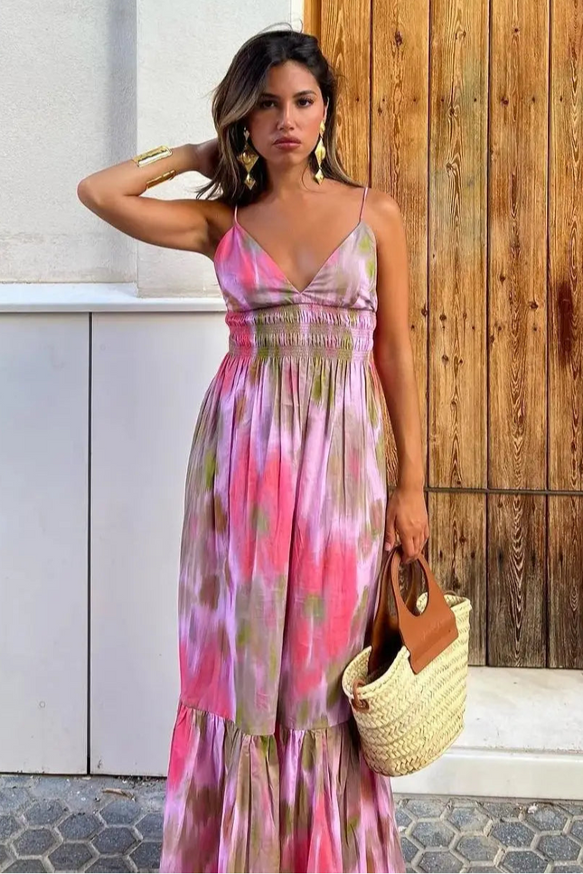 Robe de plage rose - Robe Addict