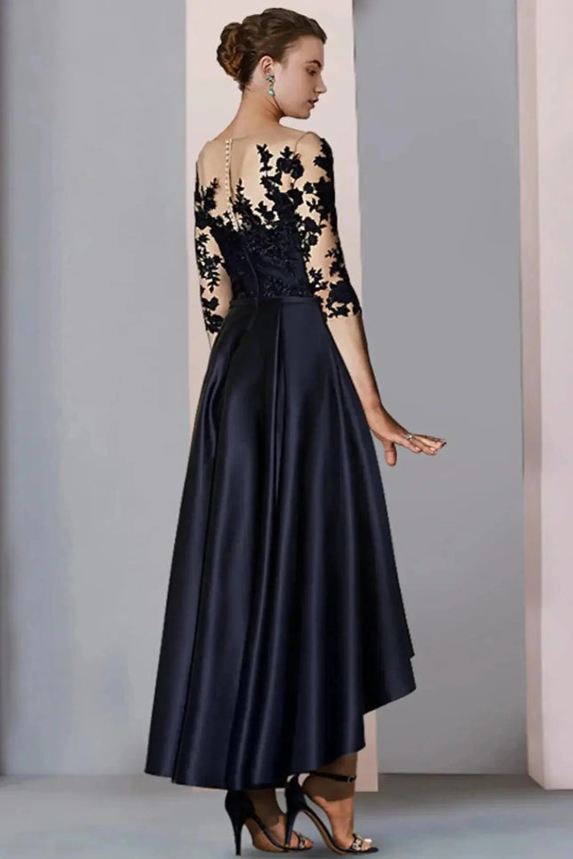 Robe de soirée dentelle et satin - Robe Addict