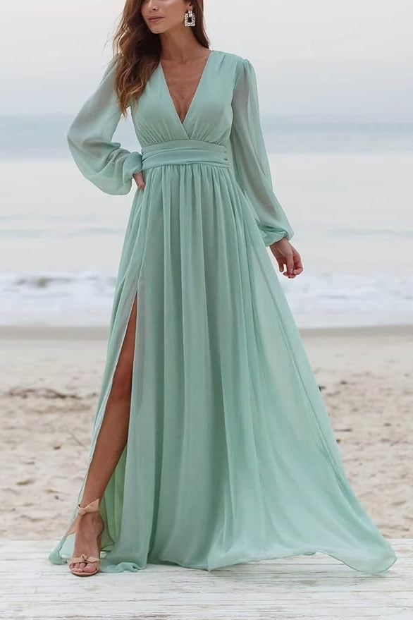 Robe demoiselle d'honneur vert eau - Robe Addict