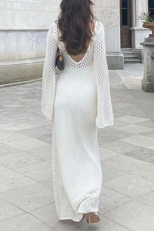 Robe en maille blanche - Robe Addict
