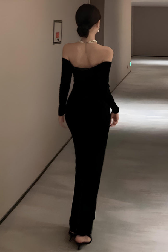 Robe en velours et dentelle - Robe Addict