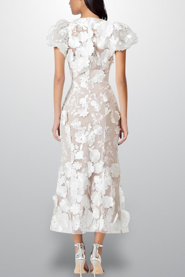 Robe brodee fleur - Robe Addict