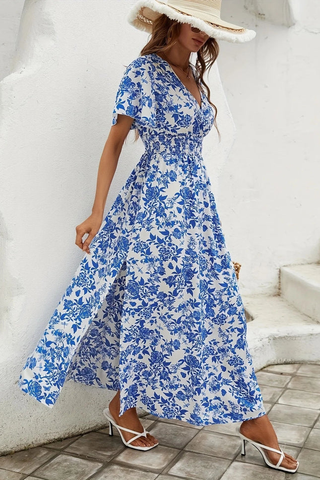 Robe goa bleu et blanc - Robe Addict
