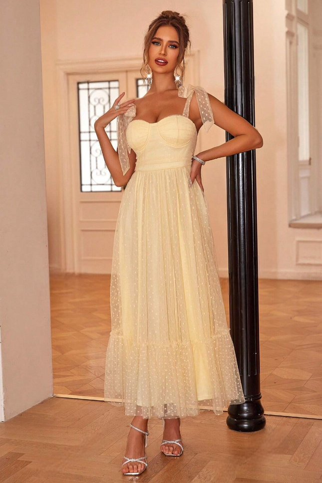 Robe invitée mariage jaune - Robe Addict