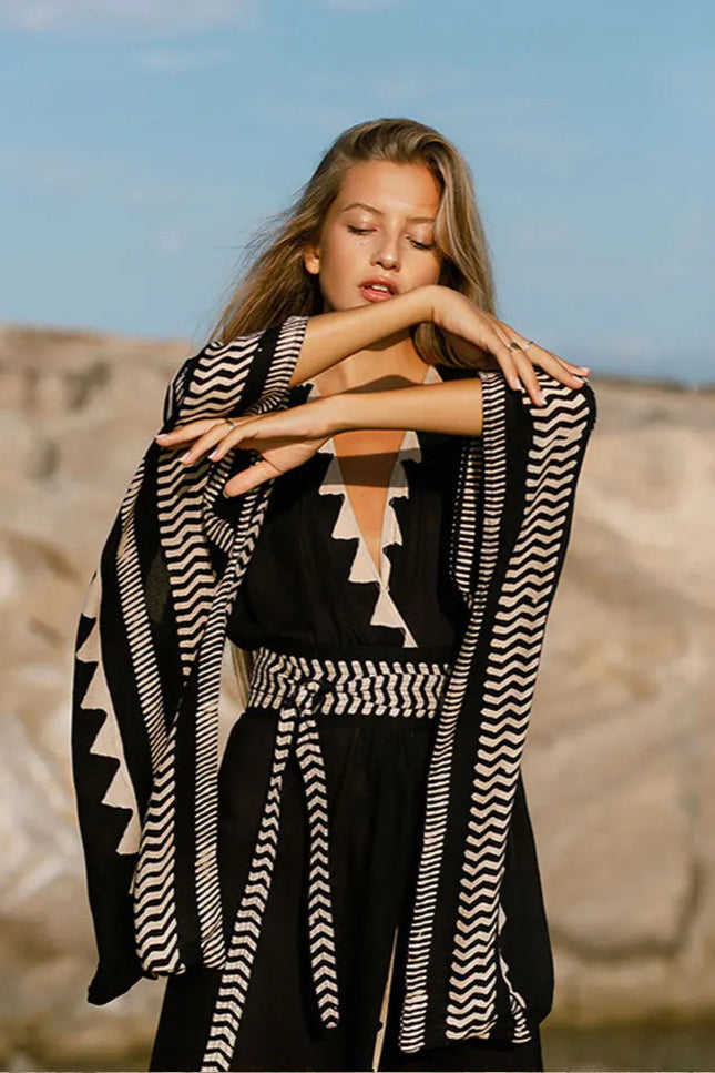 Robe kimono noire - Robe Addict