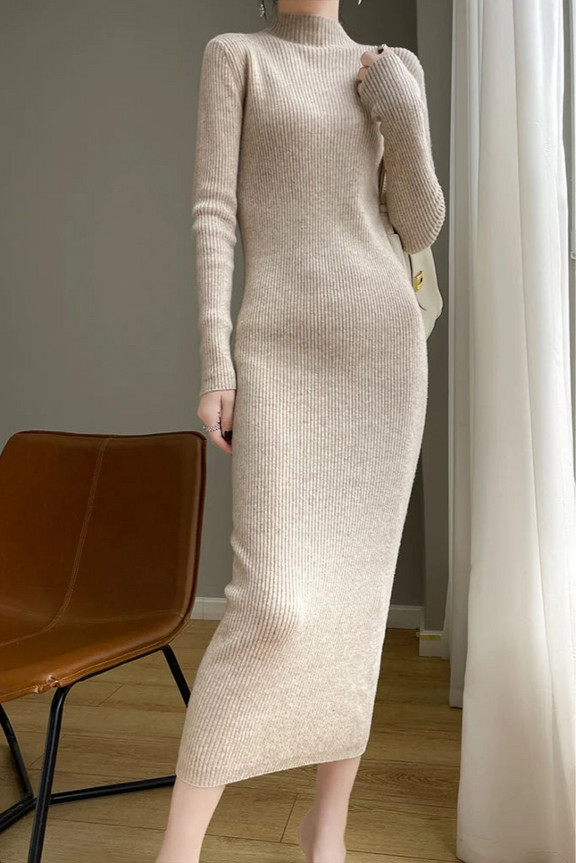 Robe laine ecru - Robe Addict