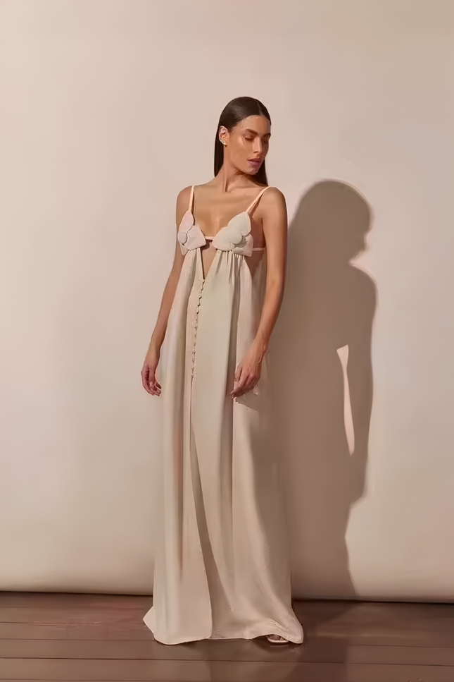 Robe longue abricot - Robe Addict