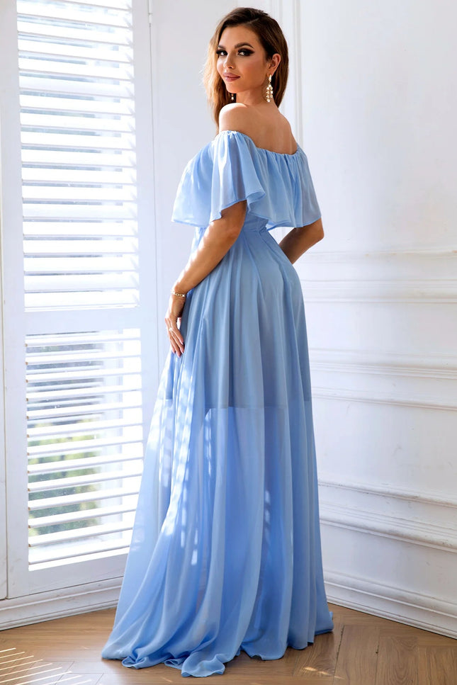 Robe longue bleu pastel - Robe Addict