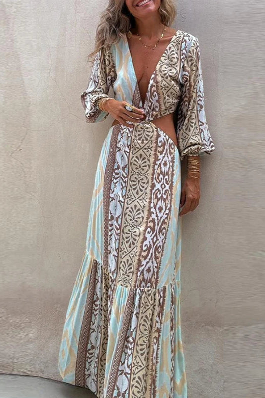 Robe longue ethnique bohème - Robe Addict