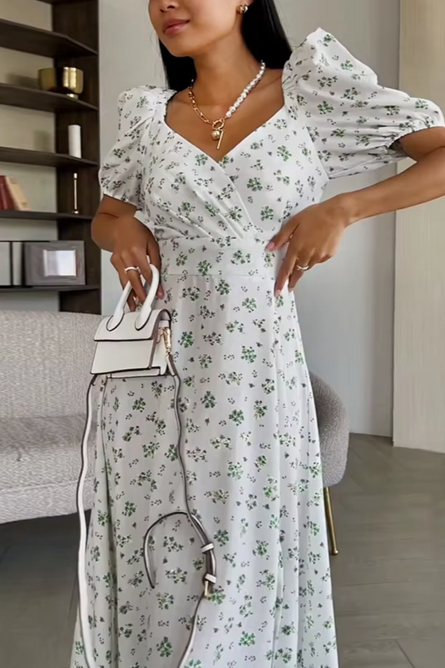 Robe longue fleurie pastel - Robe Addict