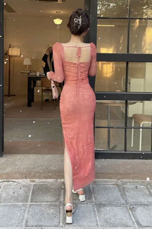 Robe longue peche - Robe Addict