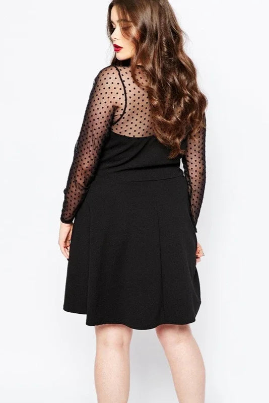 Robe manche longue grande taille - Robe Addict