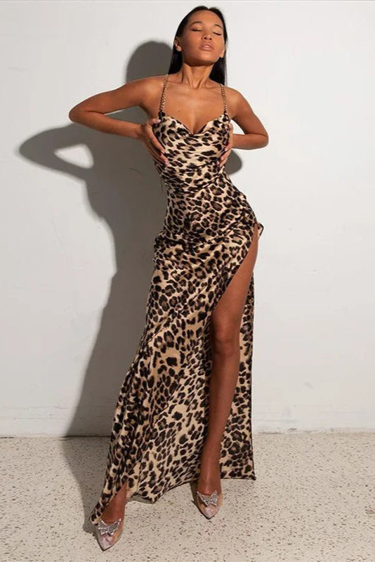 Robe moulante leopard - Robe Addict