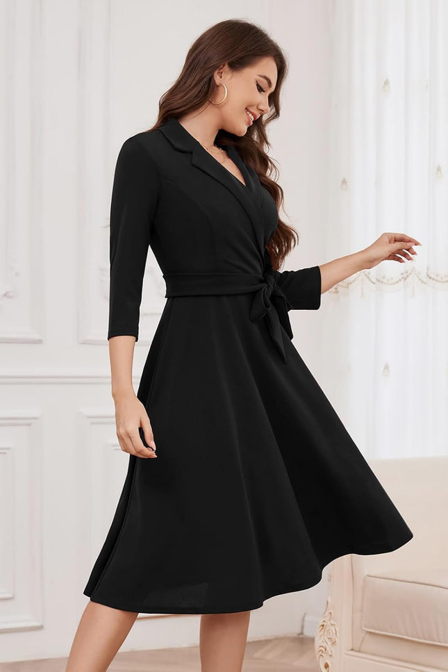 Robe noire portefeuille - Robe Addict
