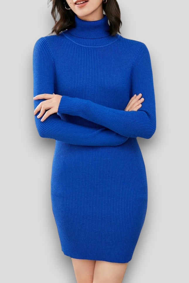 Robe pull bleu electrique - Robe Addict