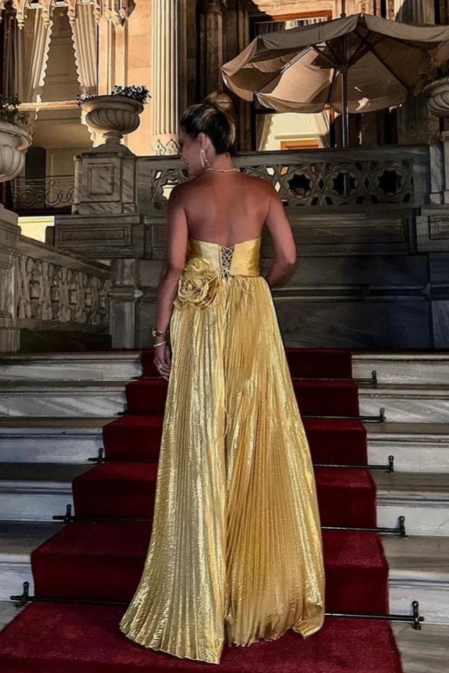 Robe soirée doré pailleté - Robe Addict