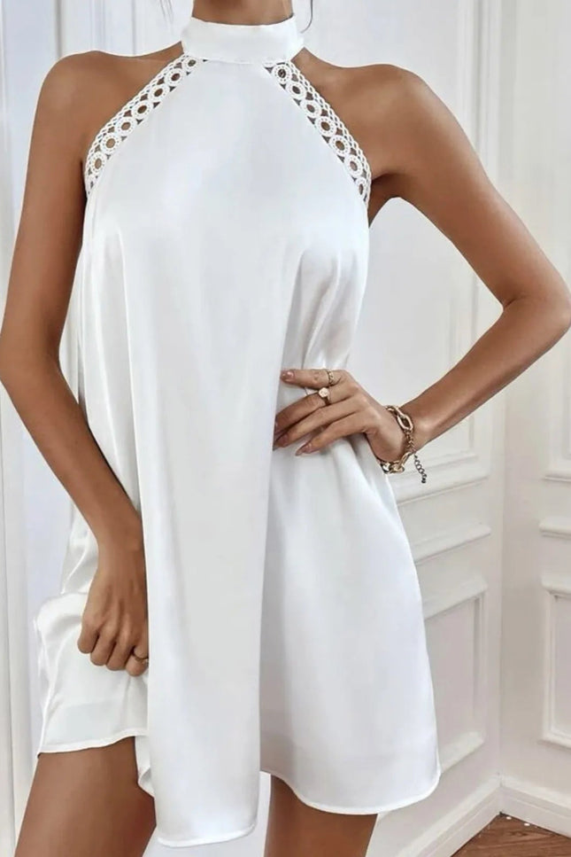 Robe trapeze blanche - Robe Addict