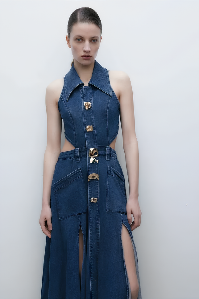 Robe trapeze jean - Robe Addict