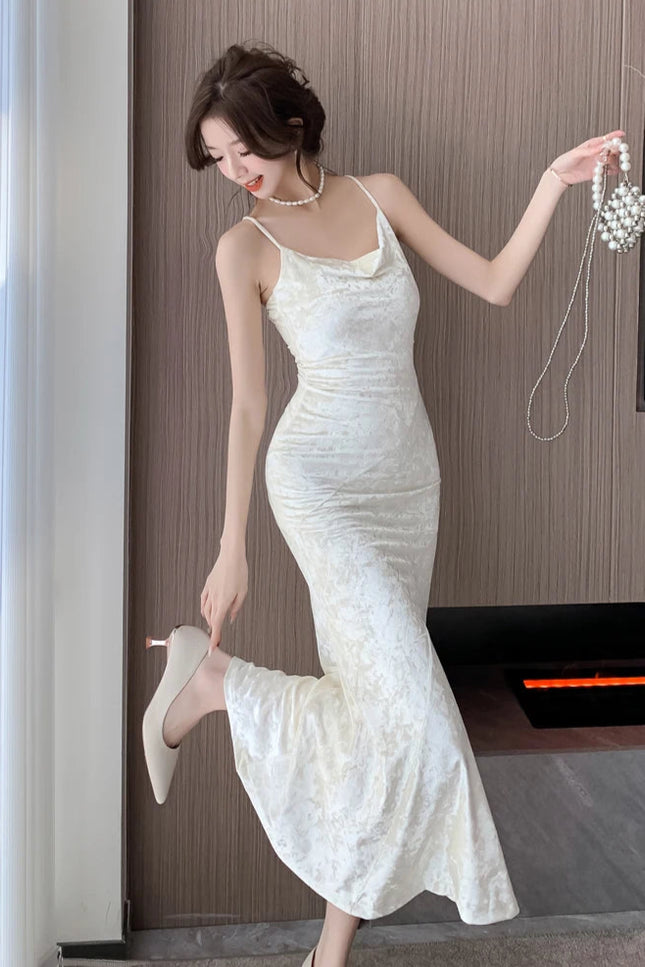 Robe velour blanche - Robe Addict