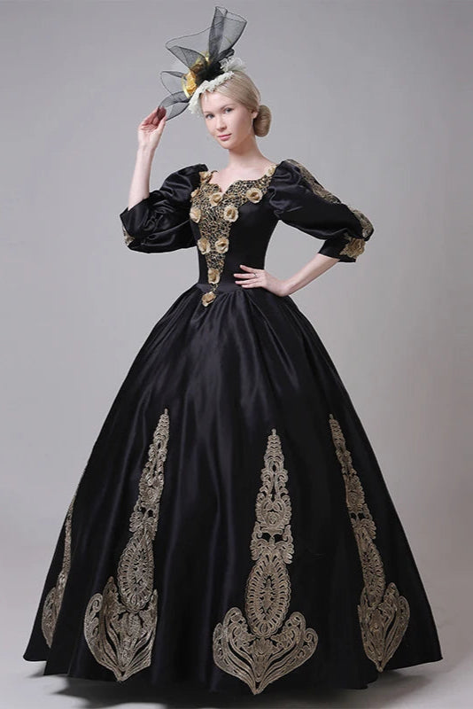 Robe victorienne noire - Robe Addict