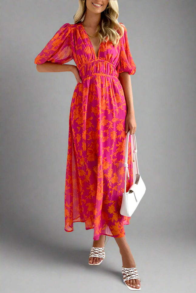 Robe rose et orange - Robe Addict