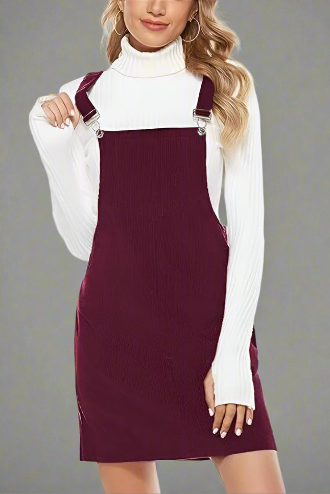 Robe salopette en velours - Robe Addict