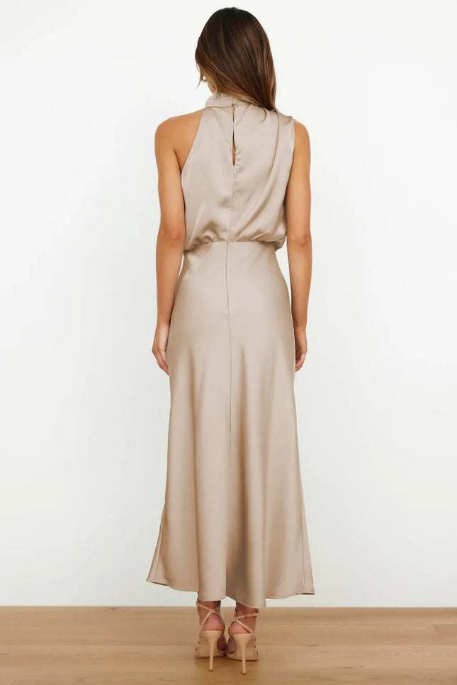 Robe satin nude - Robe Addict