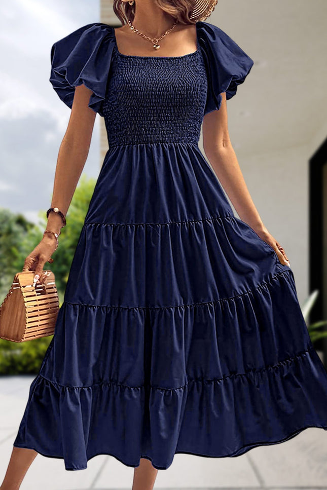 Robe longue smockée - Robe Addict