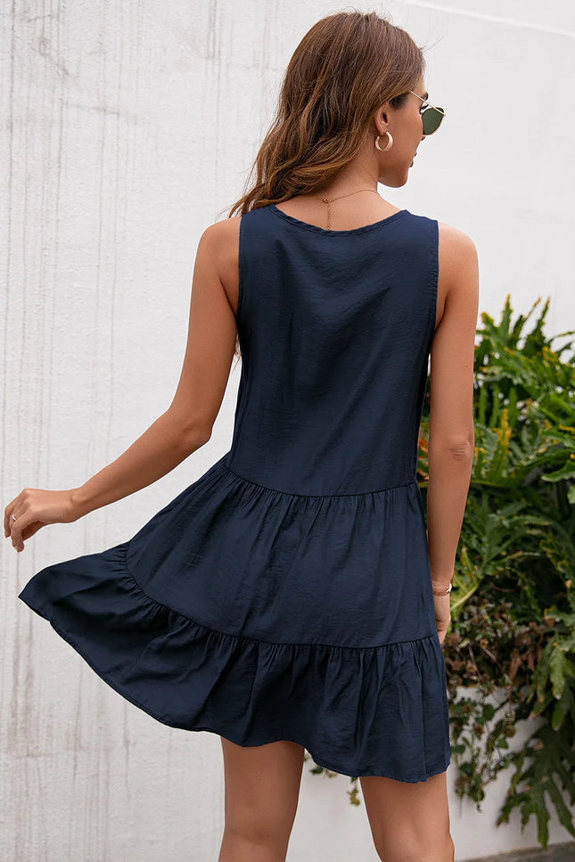 Robe trapeze bleu - Robe Addict